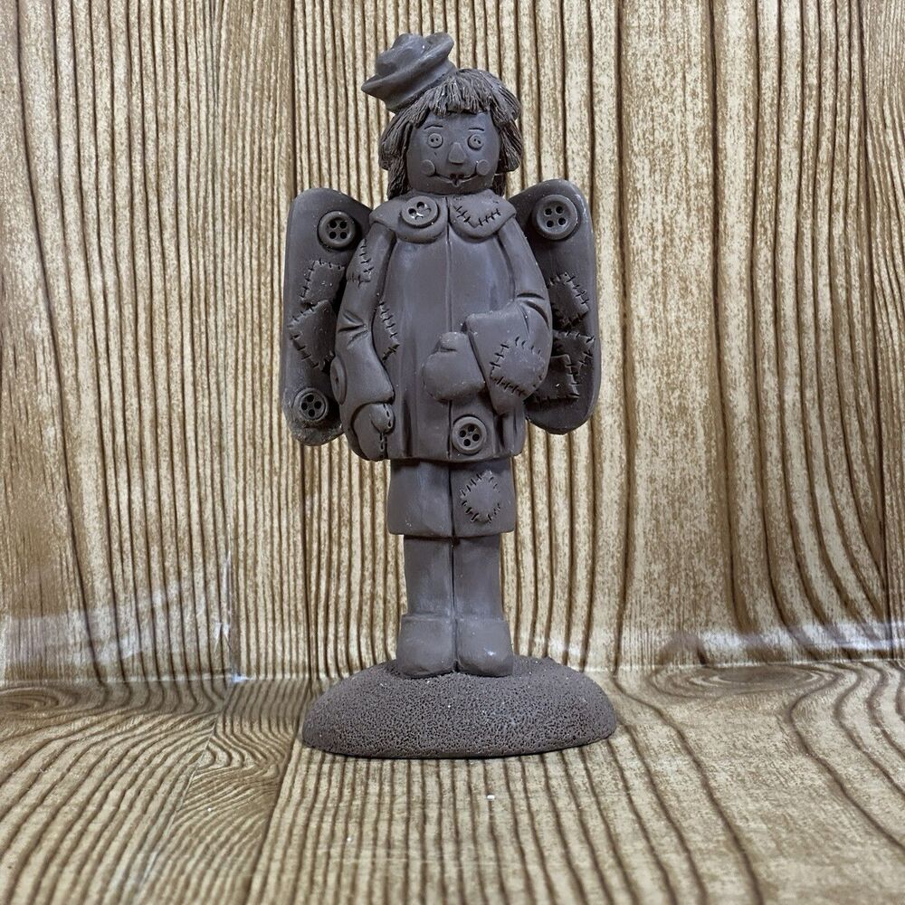 Vintage Pecan Resin Wood World Raggedy‎ Andy Figure Hand Carved Rare Paint Ready